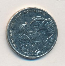 Австралия 20 центов 2005 год - 60 лет окончания Второй Мировой войны