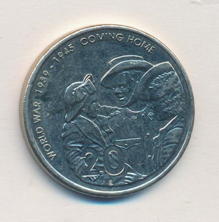 Австралия 20 центов 2005 год - 60 лет окончания Второй Мировой войны