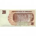 Зимбабве 20 долларов 2006 год - Номинал. Водопад Виктория UNC