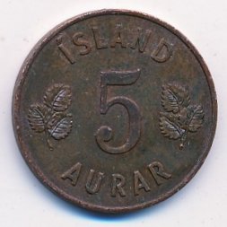 Исландия 5 эйре 1963 год