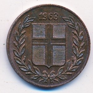 Исландия 5 эйре 1963 год