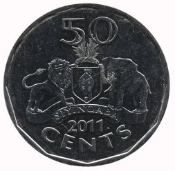 Свазиленд 50 центов 2011 год - Мсвати III