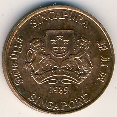 Сингапур 1 цент 1989 год