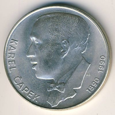 Чехословакия 100 крон 1990 год - Карел Чапек