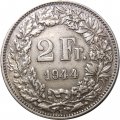 Швейцария 2 франка 1944 год