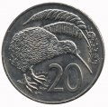 Новая Зеландия 20 центов 1989 год - Киви