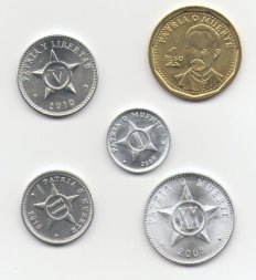 Набор из 5 монет Куба 2008-2013 год UNC