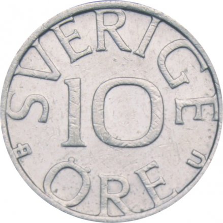 Швеция 10 эре 1980 год - Король Карл XVI Густав