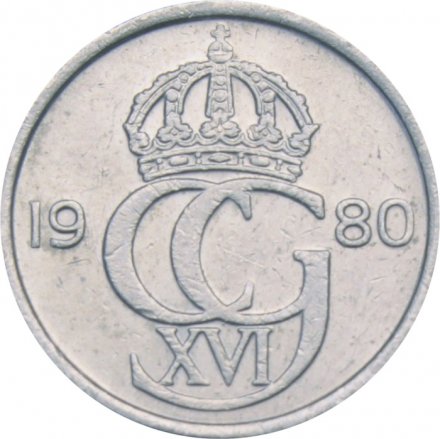 Швеция 10 эре 1980 год - Король Карл XVI Густав
