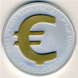 Монета Науру 10 долларов 2003 год