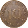 ФРГ 10 пфеннигов 1977 год (J)