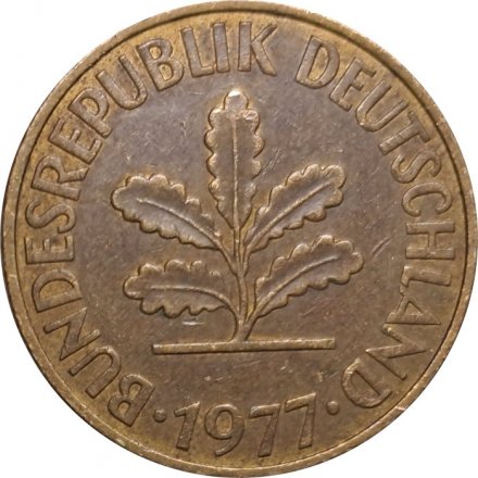 ФРГ 10 пфеннигов 1977 год (J)