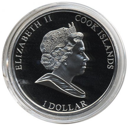 Острова Кука 1 доллар 2009 год - Корабль Индевор