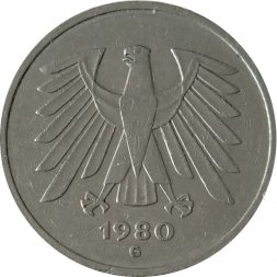 ФРГ 5 марок 1980 год (G)