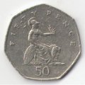 Великобритания 50 пенсов 2000 год