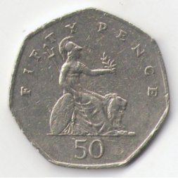 Великобритания 50 пенсов 2000 год