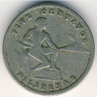 Филиппины 5 сентаво 1932 год