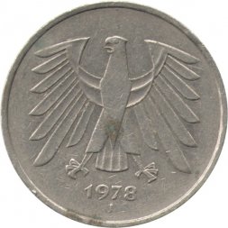 ФРГ 5 марок 1978 год (J)