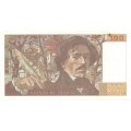 Франция 100 франков 1984 год - след от степлера - XF