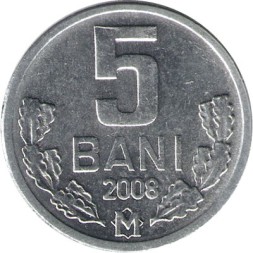 Молдавия 5 бани 2008 год - Герб UNC