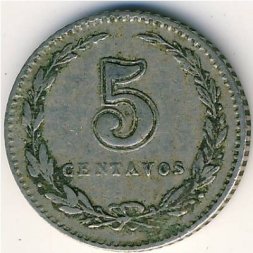 Аргентина 5 сентаво 1905 год