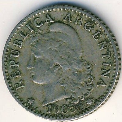 Аргентина 5 сентаво 1905 год