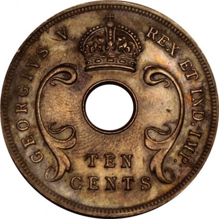 Восточная Африка 10 центов 1921 год