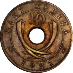 Восточная Африка 10 центов 1921 год