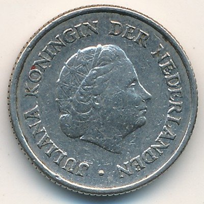 Нидерланды 25 центов 1951 год