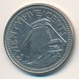 Барбадос 25 центов 2001 год