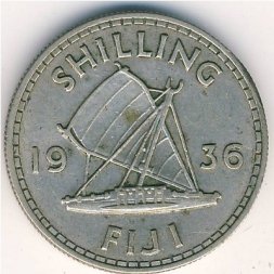 Фиджи 1 шиллинг 1936 год