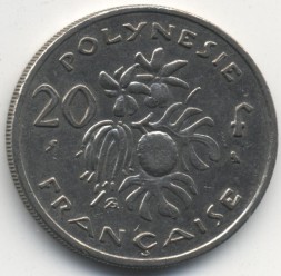 Французская Полинезия 20 франков 1970 год