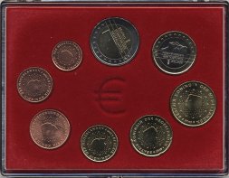 Набор из 8 евромонет Нидерландов 2005 год (в коробке)