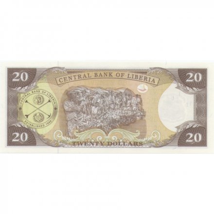 Либерия 20 долларов 2011 год - UNC