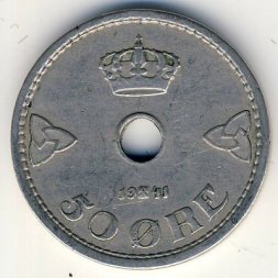 Норвегия 50 эре 1941 год