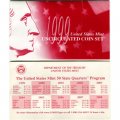 Годовой набор из 9 монет и жетона &quot;D&quot; США 1999 год (в конверте)