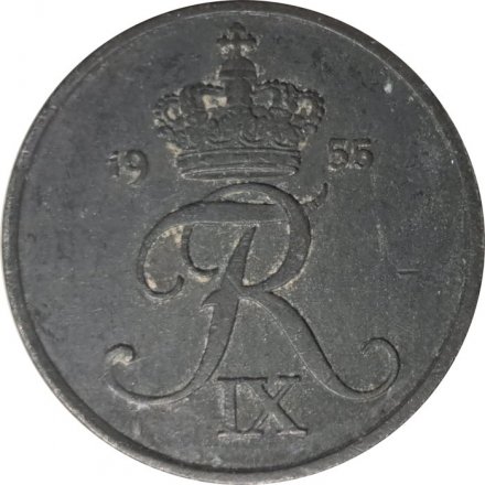 Дания 5 эре 1955 год