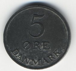 Дания 5 эре 1955 год