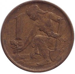 Чехословакия 1 крона 1977 год