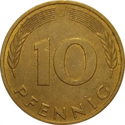 ФРГ 10 пфеннигов 1995 год - J