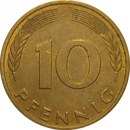 ФРГ 10 пфеннигов 1995 год - J