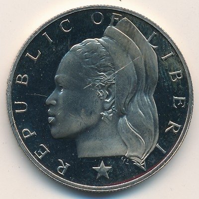Либерия 1 доллар 1973 год
