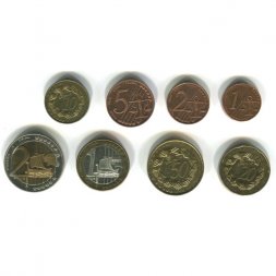 Набор из 8 пробных евромонет Эстония 2004 год
