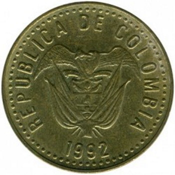 Колумбия 100 песо 1992 год