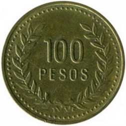 Колумбия 100 песо 1992 год