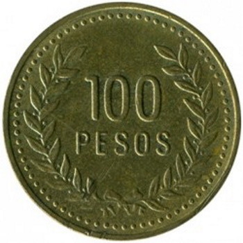 Колумбия 100 песо 1992 год