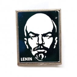 Значок LENIN. Ленин, стекло
