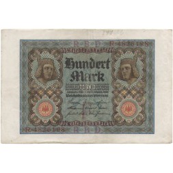 Германия 100 марок 1920 год - Бамбергский всадник - VF
