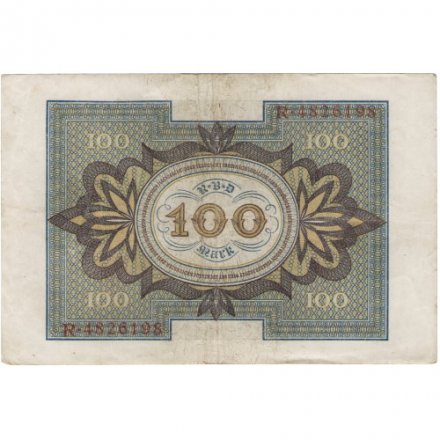 Германия 100 марок 1920 год - Бамбергский всадник - VF