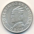 Гондурас 20 сентаво 1951 год - Индейский вождь Лемпира